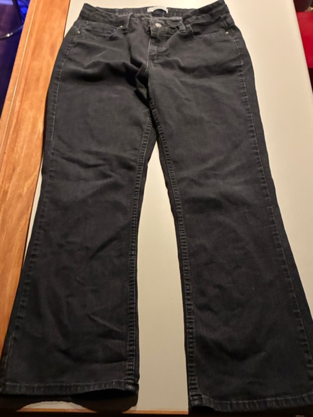 Women's Faded Black Jeans Bootcut 12 P